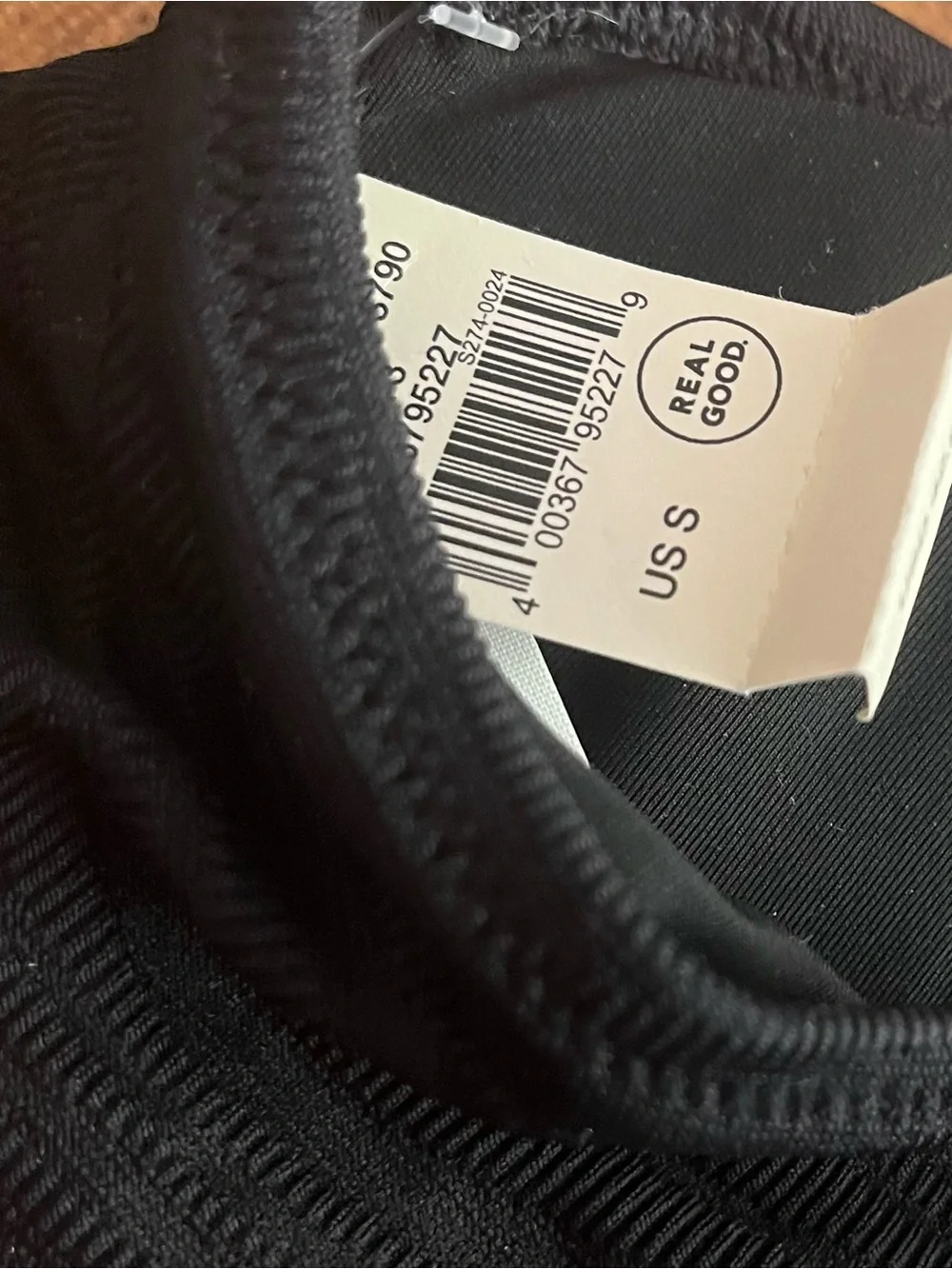 NWT Aerie Jacquard Longline Halter Bikini Top in Black - Sz S